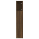 Headboard Cabinet Brown Oak 120x18.5x102.5 cm - 45-Degree Angle