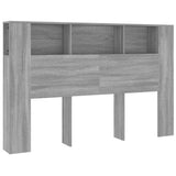 Headboard Cabinet Grey Sonoma 160 cm - Front View