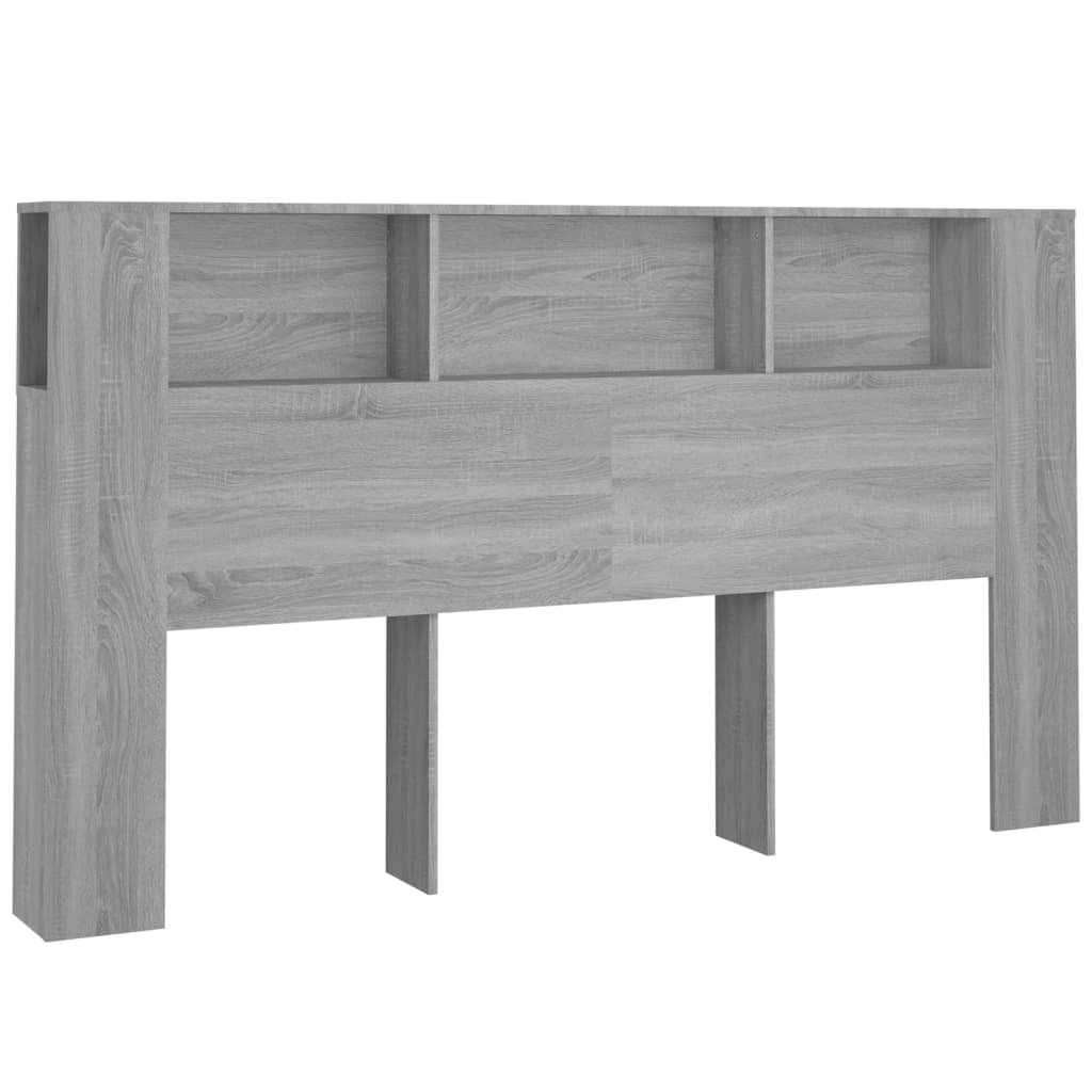 Headboard Cabinet Grey Sonoma 180x18.5x104.5 cm