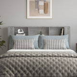 Headboard Cabinet Grey Sonoma 180x18.5x104.5 cm - Side View