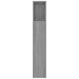 Headboard Cabinet Grey Sonoma 180x18.5x104.5 cm - 45-Degree Angle