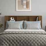 Headboard Cabinet Brown Oak 180x18.5x104.5 cm