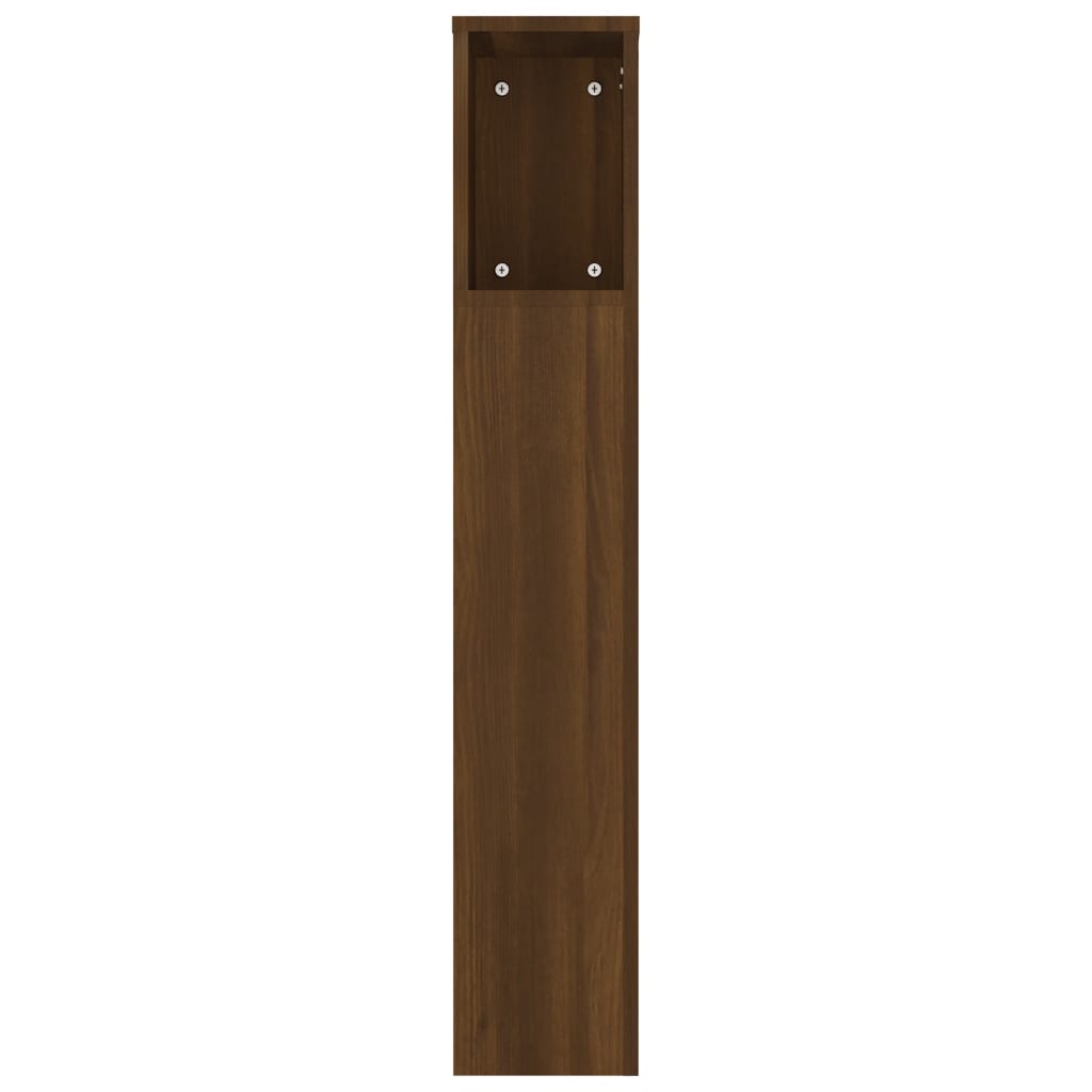 Headboard Cabinet Brown Oak 180x18.5x104.5 cm