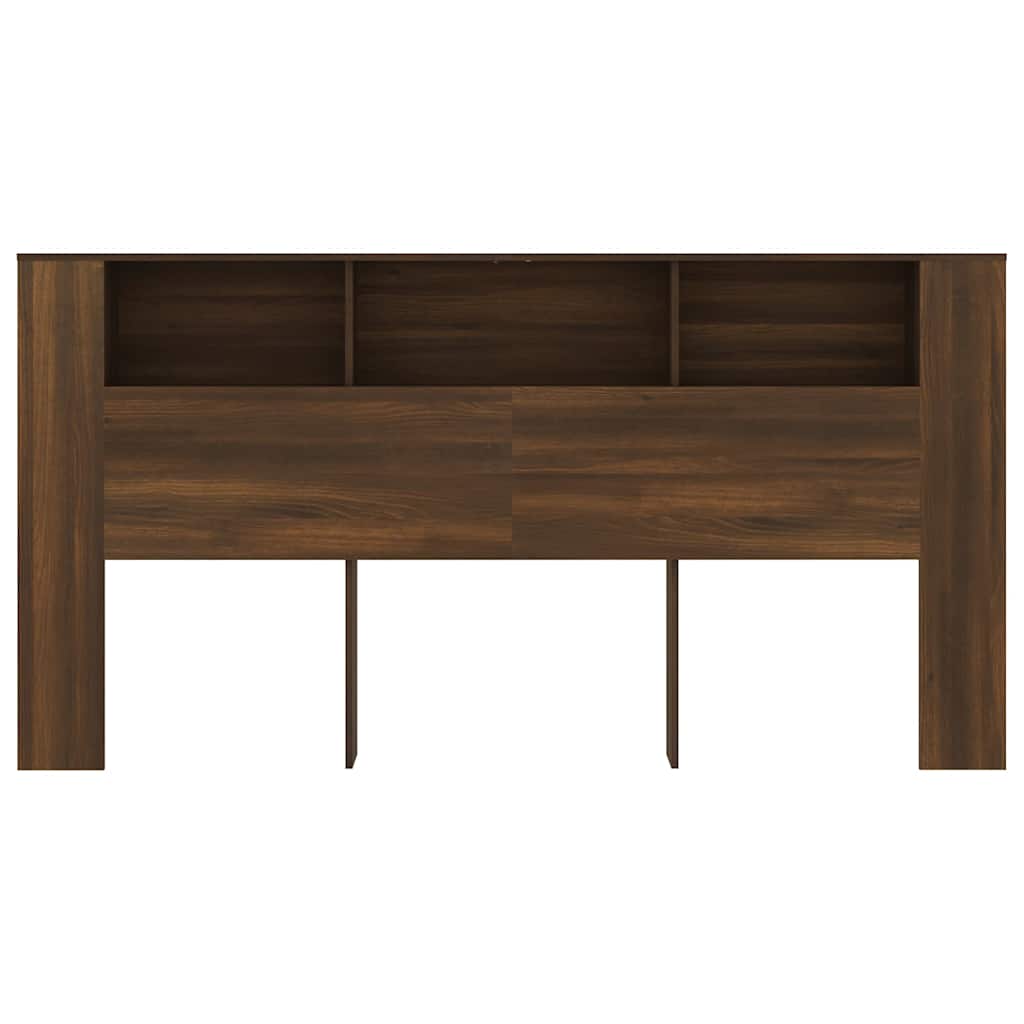 Headboard Cabinet Brown Oak 200 cm