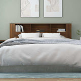 Headboard Cabinet Brown Oak 200 cm