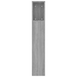 Headboard Cabinet Grey Sonoma 220x18.5x104.5 cm - 45-Degree Angle