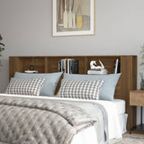 Headboard Cabinet Brown Oak 220 cm
