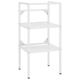 Bathroom Washbasin Frame with Built-in Basin White Iron