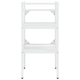 Bathroom Washbasin Frame with Built-in Basin White Iron - Top-Down View