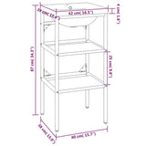 Bathroom Washbasin Frame with Built-in Basin White Iron