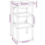 Bathroom Washbasin Frame with Built-in Basin White Iron - Close-Up Angle