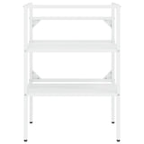Bathroom Washbasin Frame with Built-in Basin White Iron - Top-Down View
