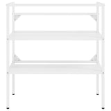 Bathroom Washbasin Frame with Built-in Basin White Iron