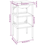 Bathroom Washbasin Frame with Built-in Basin Black Iron - Close-Up Angle