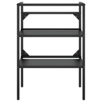 Bathroom Washbasin Frame with Built-in Basin Black Iron