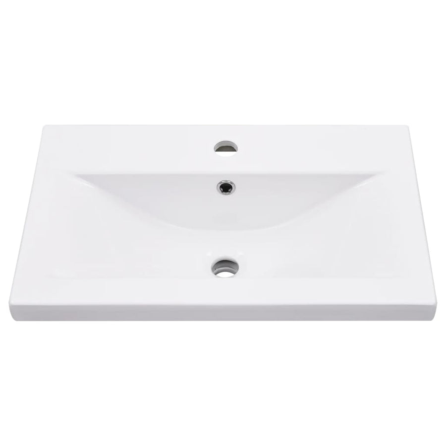 Bathroom Washbasin Frame with Built-in Basin Black Iron