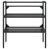 Bathroom Washbasin Frame with Built-in Basin Black Iron