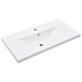 Bathroom Washbasin Frame with Built-in Basin Black Iron - 45-Degree Angle