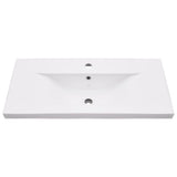 Bathroom Washbasin Frame with Built-in Basin Black Iron