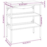 Bathroom Washbasin Frame with Built-in Basin Black Iron