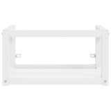 Bathroom Washbasin Frame with Built-in Basin White Iron