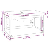 Bathroom Washbasin Frame with Built-in Basin White Iron - Close-Up Angle