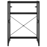 Bathroom Washbasin Frame with Built-in Basin Black Iron