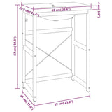 Bathroom Washbasin Frame with Built-in Basin Black Iron - Close-Up Angle
