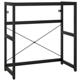 Bathroom Washbasin Frame with Built-in Basin Black Iron - Side View