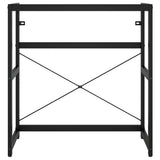 Bathroom Washbasin Frame with Built-in Basin Black Iron