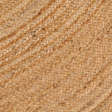 Area Rug Braided Jute 180 cm Round - Top-Down View