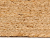 Area Rug Braided Jute 210 cm Round - Side View