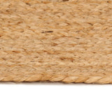 Area Rug Braided Jute 240 cm Round - Side View
