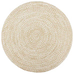Handmade Rug Jute White and Brown 180 cm