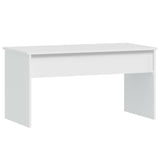 Coffee Table White 102x50.5x52.5 cm Engineered Wood - Side View