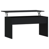 Coffee Table Black 102x50.5x52.5 cm Engineered Wood - Front View