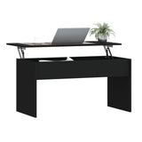 Coffee Table Black 102x50.5x52.5 cm Engineered Wood - Close-Up Angle