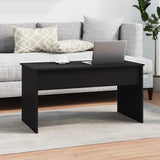 Coffee Table Black 102x50.5x52.5 cm Engineered Wood - Low Angle