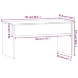 Coffee Table Black 102x50.5x52.5 cm Engineered Wood