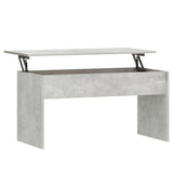 Coffee Table Concrete Grey 102x50.5x52.5 cm Engineered Wood - Front View