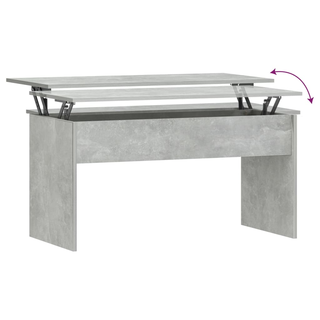 Coffee Table Concrete Grey 102x50.5x52.5 cm Engineered Wood