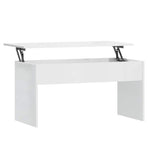 Coffee Table High Gloss White 102x50.5x52.5 cm Engineered Wood