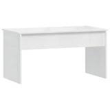 Coffee Table High Gloss White 102x50.5x52.5 cm Engineered Wood - Side View