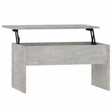 Coffee Table Concrete Grey 80x50.5x41.5 cm Engineered Wood - Front View