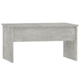 Coffee Table Concrete Grey 80x50.5x41.5 cm Engineered Wood - Side View