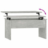 Coffee Table Concrete Grey 80x50.5x41.5 cm Engineered Wood - Rear View