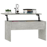 Coffee Table Concrete Grey 80x50.5x41.5 cm Engineered Wood - Close-Up Angle