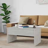 Coffee Table Concrete Grey 80x50.5x41.5 cm Engineered Wood - Low Angle