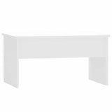 Coffee Table High Gloss White 80x50.5x41.5 cm Engineered Wood - Side View