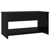 Coffee Table Black 102x50x52.5 cm Engineered Wood - 45-Degree Angle